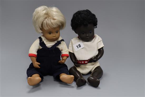 Two vintage baby Sasha dolls